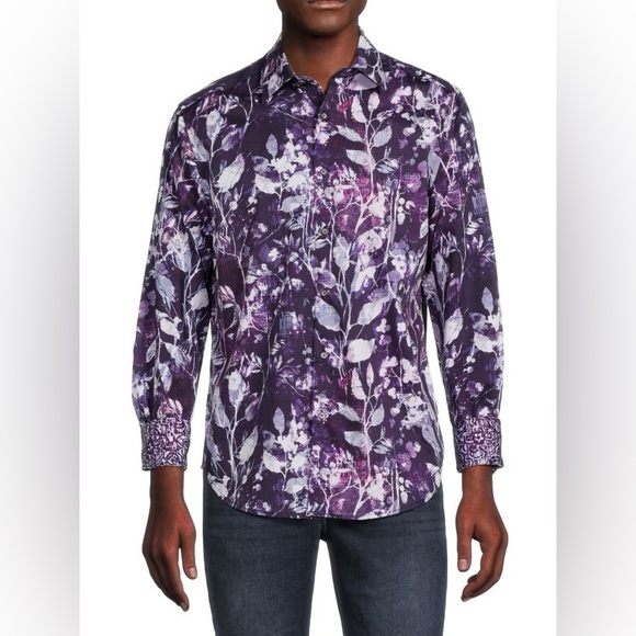 NWOT Robert Graham Sorrell Print Button Down Shirt Size Large - Picture 1 of 11